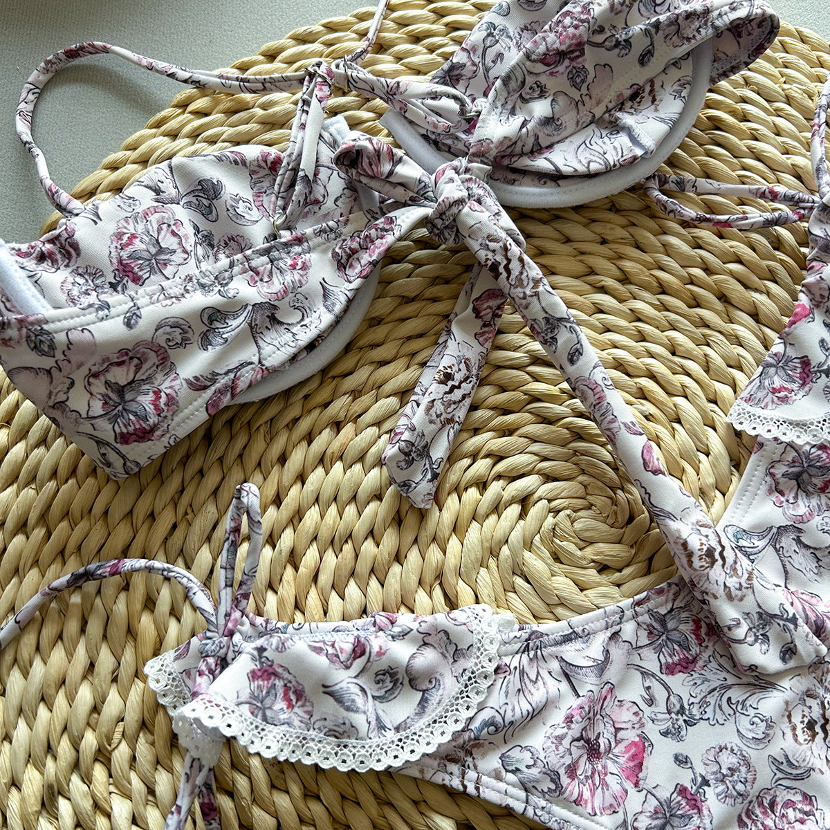 Bikini Sexy Bikini Printed Lace Split Women Swimsuit Swimsuit Women