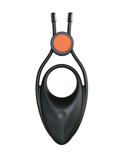 Cockpower Vibrating Ring w/Adjustable Cock Tie - Black