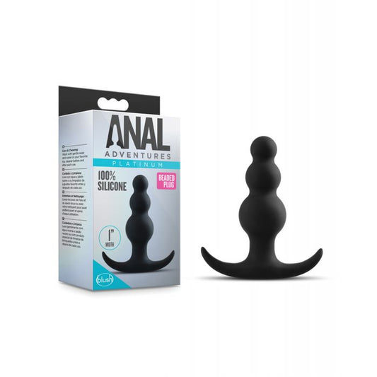 Blush Anal Adventures Beaded Plug - Black