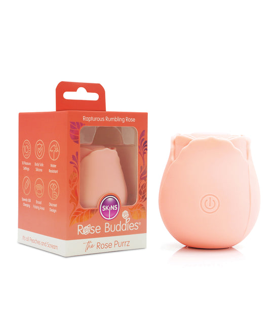 Skin Rose Buddies The Rose Purrz Clitoral Stimulator - Red