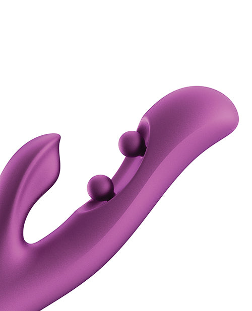GEM Twin Balls Rabbit Vibrator - Purple