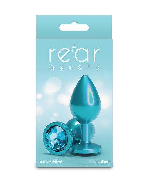 Rear Assets Medium w/Teal Gem - Iridescent Tea
