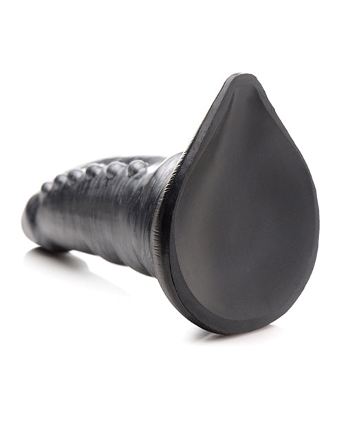 Creature Cocks Beastly Tapered Bumpy Silicone Dildo - Silver/Black